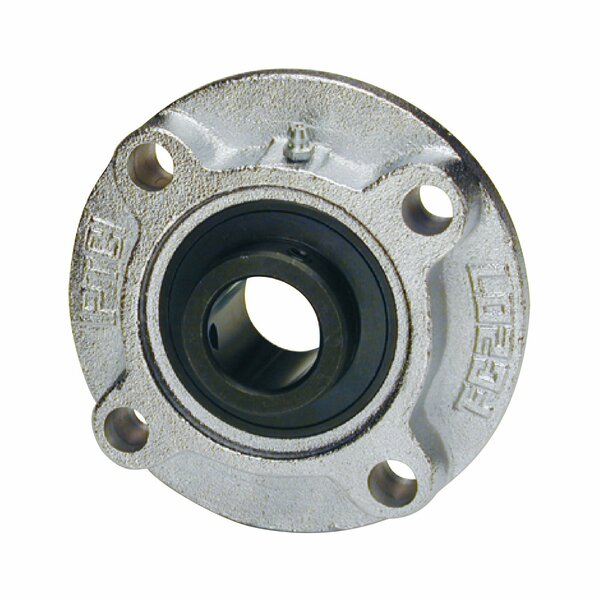 Iptci Piloted Flange Ball Brg Unit, 1.375 in Bore, Nickel Plated Hsg, Black Oxide Insert, Set Screw Lock BUCNPFC207-22